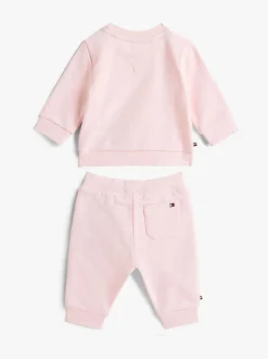 Tommy Hilfiger Pink Logo Sweatshirt And Joggers Set