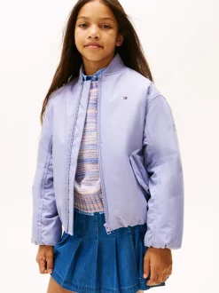 Tommy Hilfiger Purple Padded Bomber Jacket