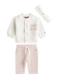 Tommy Hilfiger White Newborn Jacket and Trousers Set