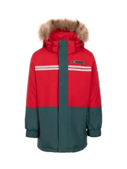 Trespass Unisex Kids Red Laytone Rainwear Jacket