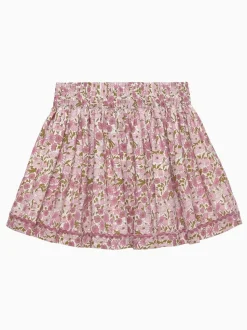 Trotters London Pink Poppy & Daisy Bow Skirt