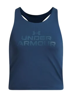 Under Armour Blue Motion Branded Crop Tank