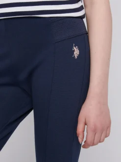 U.S. Polo Assn. Blue Girls Elastic Waistband Leggings