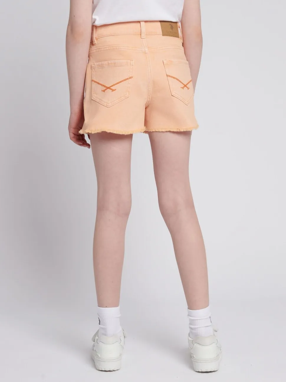 U.S. Polo Assn Orange Wash Denim Shorts