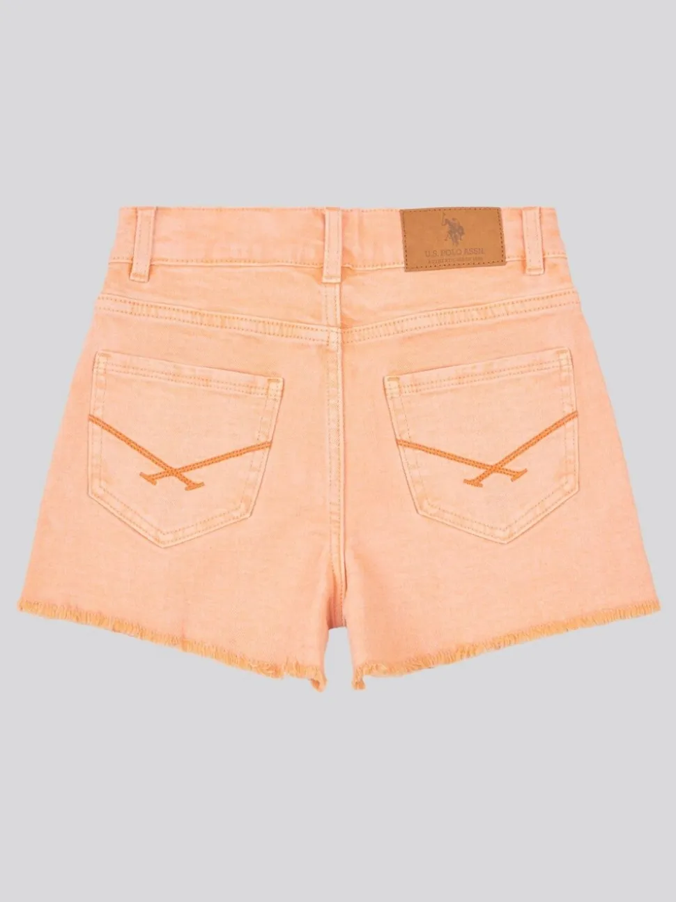 U.S. Polo Assn Orange Wash Denim Shorts