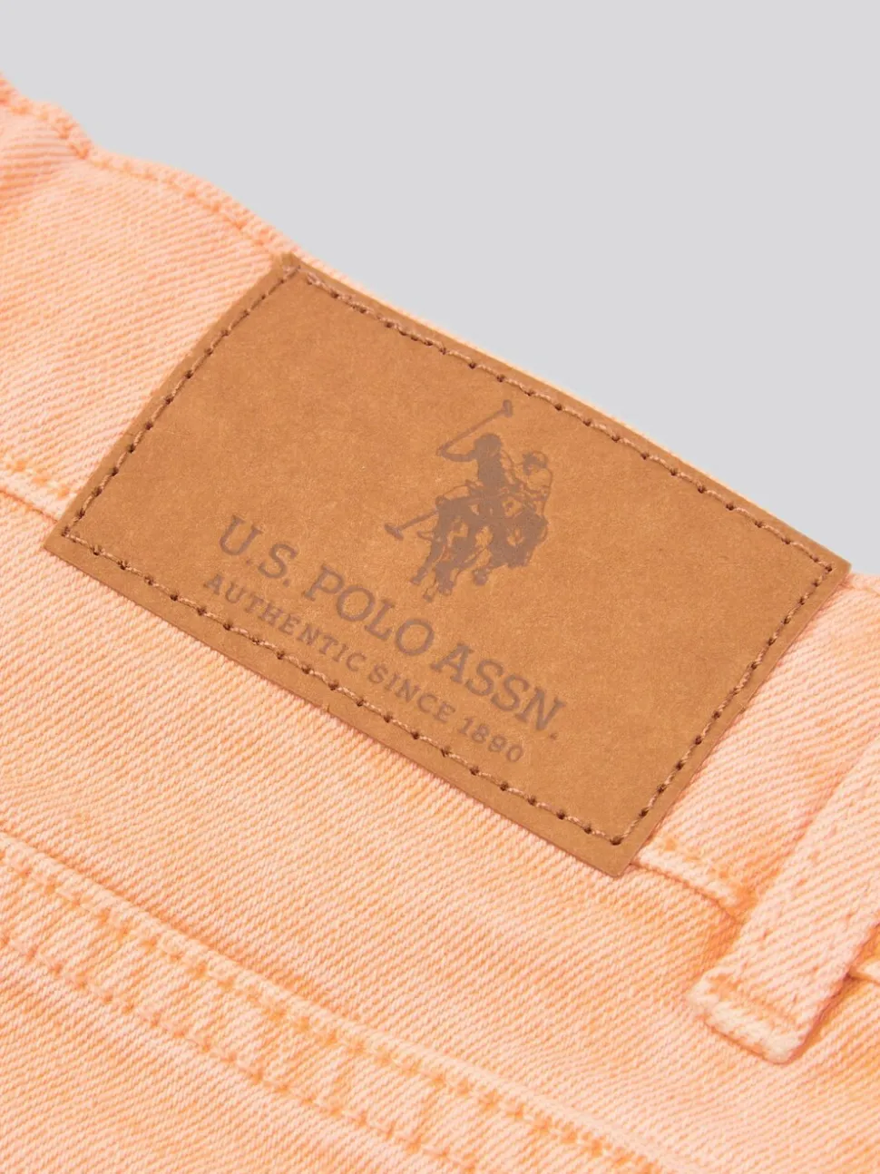 U.S. Polo Assn Orange Wash Denim Shorts