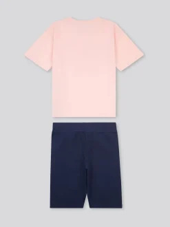 U.S. Polo Assn Pink Print T-Shirt & Jersey Shorts Set