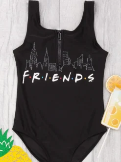 Vanilla Underground Black Friends Girls Swimsuit