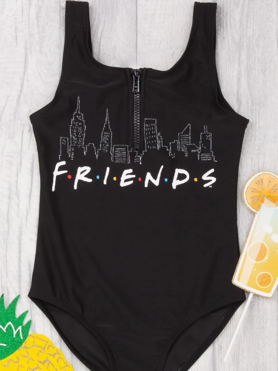 Vanilla Underground Black Friends Girls Swimsuit