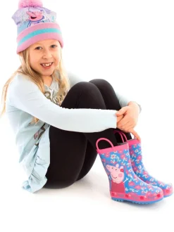 Vanilla Underground Blue Peppa Pig Kids Wellies with Handles
