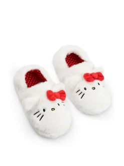 Vanilla Underground White Hello Kitty Character Face Slippers
