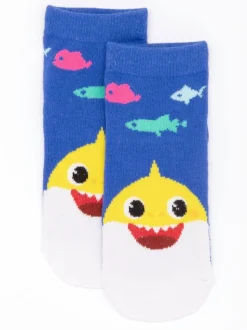 Vanilla Underground White Baby Shark Kids Multicoloured Multi-Character Calf Socks Set of 5
