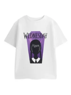 Vanilla Underground White Wednesday Coffin Short Sleeved T-Shirt