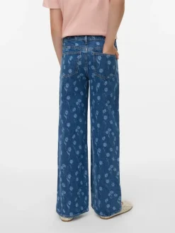 VERO MODA Blue Wide Leg Floral Jeans