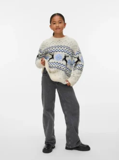 VERO MODA Cream Matching Family Christmas Fairisle Knitted Jumper