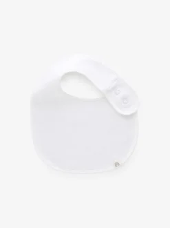 White 100% Cotton Baby Bibs 5 Pack