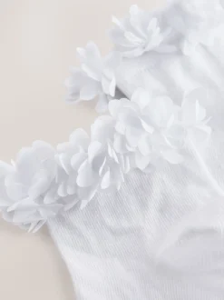 White 2 Pack Cotton Rich Bridesmaid Ankle Socks