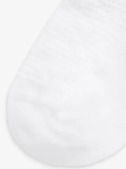 White 5 Pack Cotton Rich Ruffle Trainer Socks