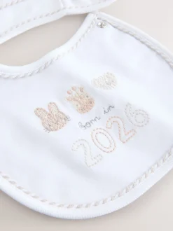 White Baby Sleepsuit and Hat Set (0-12mths)