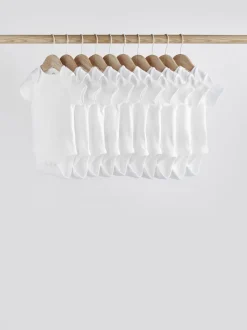 White Essential 10 Pack Short Sleeve Bodysuits