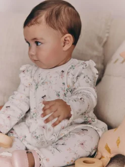 White Fairy Long Sleeve Frill Top And Leggings Baby 2 Piece Set (0mths-2yrs)