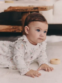 White Fairy Long Sleeve Frill Top And Leggings Baby 2 Piece Set (0mths-2yrs)