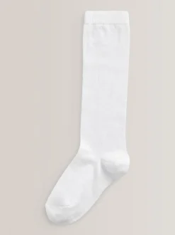 White Heart 3 Pack Cotton Rich Knee High Socks