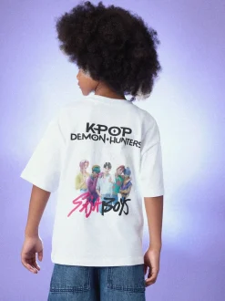White KPOP Demon Hunters T-Shirt (6-16yrs)