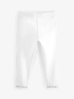 White Lace Trim Leggings (3mths-7yrs)
