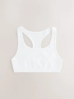 White Racer Back Crop Tops 3 Pack (5-16yrs)