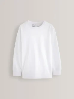 White Regular Fit Long Sleeve Cosy T-Shirt (3-16yrs)