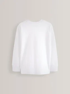 White Regular Fit Long Sleeve Cosy T-Shirt (3-16yrs)