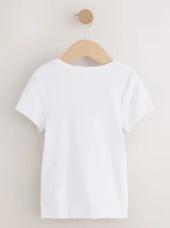 White Ribbed Placket T-Shirt (3-16yrs)