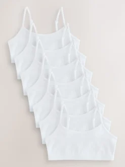 White Strappy Crop Tops 7 Pack (5-16yrs)