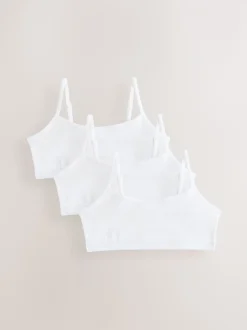 White Strappy Crop Tops 3 Pack (5-16yrs)