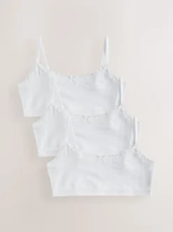 White Strappy Crop Tops 3 Pack (5-16yrs)
