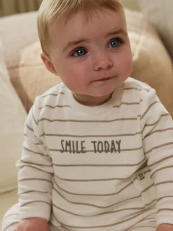 White Stripe Baby Gilet Top and Leggings Set (0mths-2yrs)