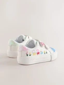 White Wide Fit (G) Peppa Pig Chunky Trainers with Touch Fastening