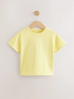 Yellow 100% Cotton Daisy Short Sleeve T-Shirt (3mths-7yrs)