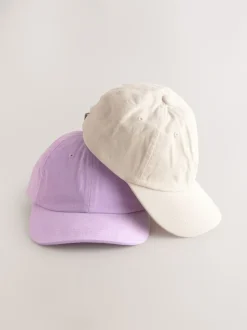 Yellow and Purple Baseball Caps 2 Pack (1-16yrs)