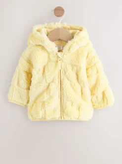 Yellow Bunny Baby Fleece Hooded Zip Jacket (0mths-2yrs)