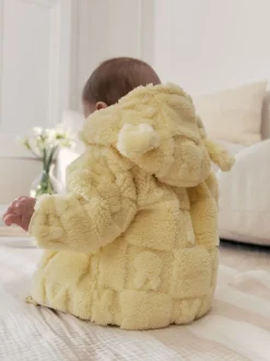 Yellow Bunny Baby Fleece Hooded Zip Jacket (0mths-2yrs)