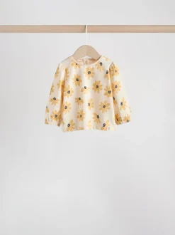 Yellow Flower/ Stripe Long Sleeve Top And Leggings Set 6 Piece (0mths-3yrs)