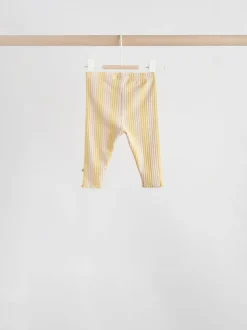 Yellow Flower/ Stripe Long Sleeve Top And Leggings Set 6 Piece (0mths-3yrs)
