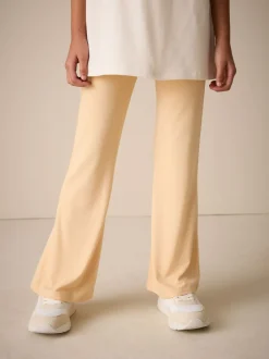 Yellow Fold Over Flare Leggings (3-16yrs)