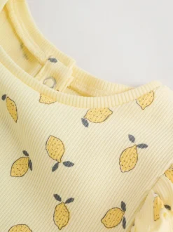 Yellow Lemon Baby Long Sleeve Frill Top And Leggings Set (0mths-2yrs)
