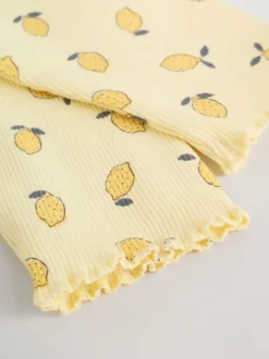 Yellow Lemon Baby Long Sleeve Frill Top And Leggings Set (0mths-2yrs)