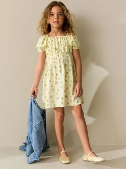 Yellow Short Sleeve Dress (3-16yrs)