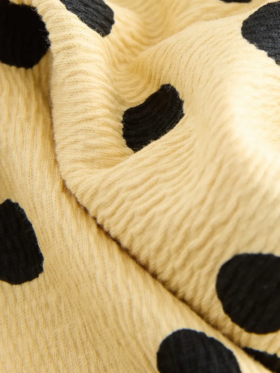 Yellow Spot Wide Leg Textured Trousers (3-16yrs)