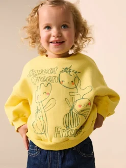 Yellow Vegetables Crew Neck Sweatshirt (3mths-7yrs)